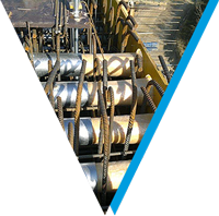 Ocelov prchodky pro dlnin most Jnovce, Slovensko (2013-14) a uloen na pil